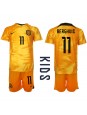 Niederlande Steven Berghuis #11 Heimtrikotsatz für Kinder WM 2022 Kurzarm (+ Kurze Hosen)